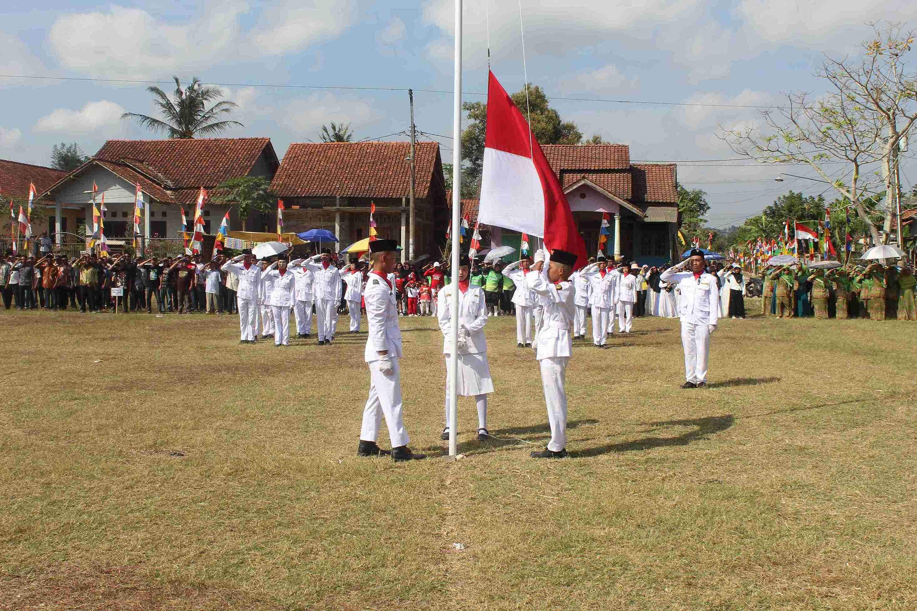 Upacara Peringatan HUT ke-79 Kemerdekaan RI Tingkat Desa Kertajaya